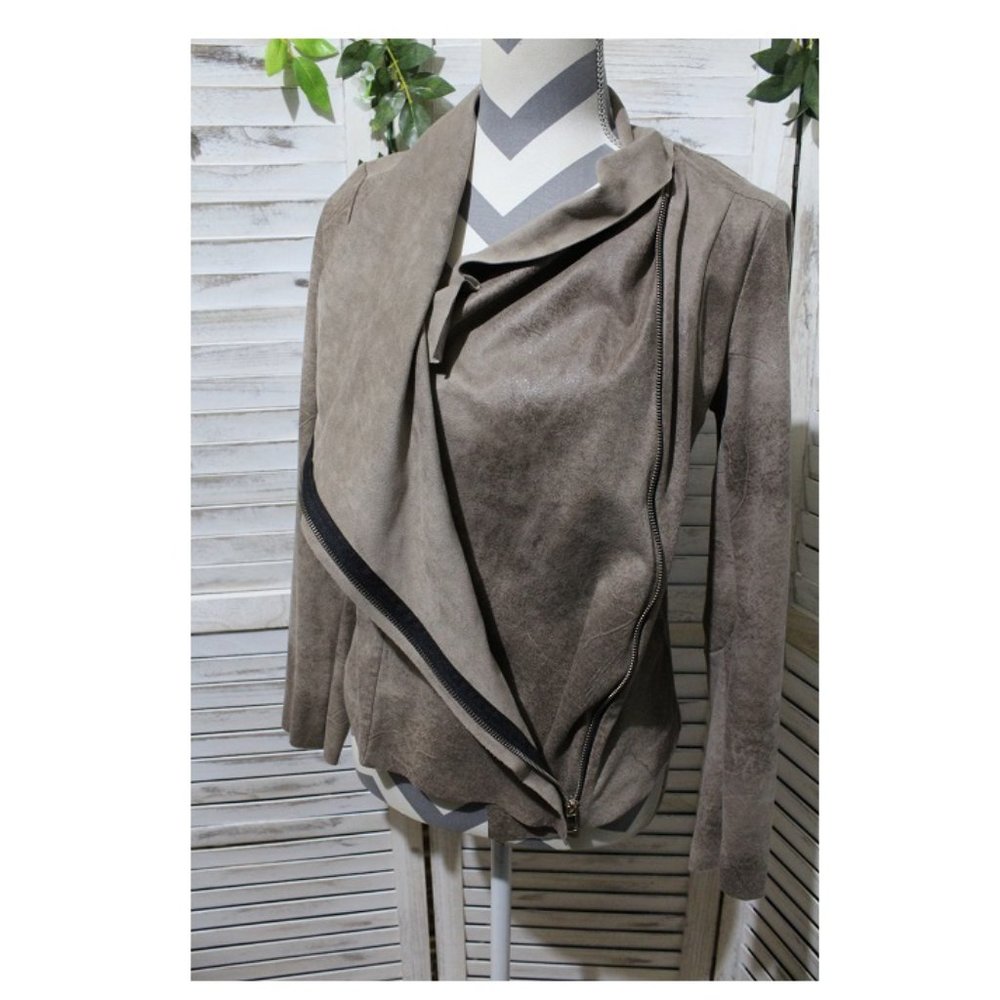 Zara Faux Vegan Suede Moto Jacket (172)🦋 - Picture 10 of 14